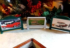 (3 ) Vintage Plasticville Advertising Billboards (1955 Chevy & Pontiac) & Other
