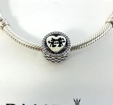 Authentic PANDORA Disney, Mickey & Minnie Love Charm # 791957CZ Charm