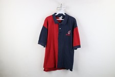 Vintage 90s Mens Large Faded Chief Wahoo Cleveland Indians Baseball Polo Shirt