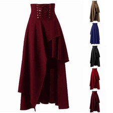 Jupe jupe costume mode gothique victorienne taille robe noire agitée