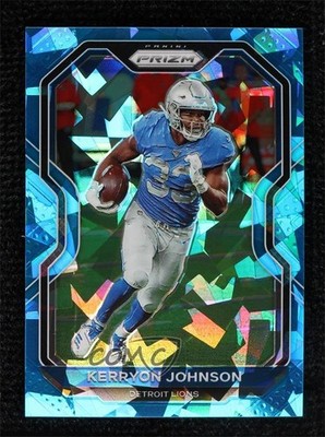 2020 Panini Prizm Blue Ice Prizm 60/99 Kerryon Johnson #200 0jz3