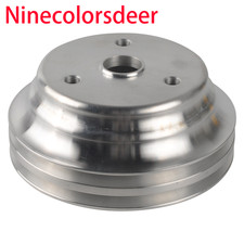 Aluminum Crankshaft Pulley Long Water Pump 2 Grooves For Sb Chevy 283 350
