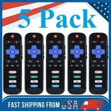 5 Pack Replacement Remote For Roku TV TCL Sanyo Element Haier RCA LG Onn Philips