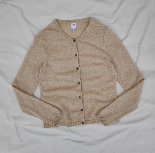 Women John Lewis Sweater Beige Cashmere S