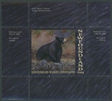 2004 CANADA-NEWFOUNDLAND & LABRADOR. CONSERVATION, BLACK BEAR, VD.#NLW11
