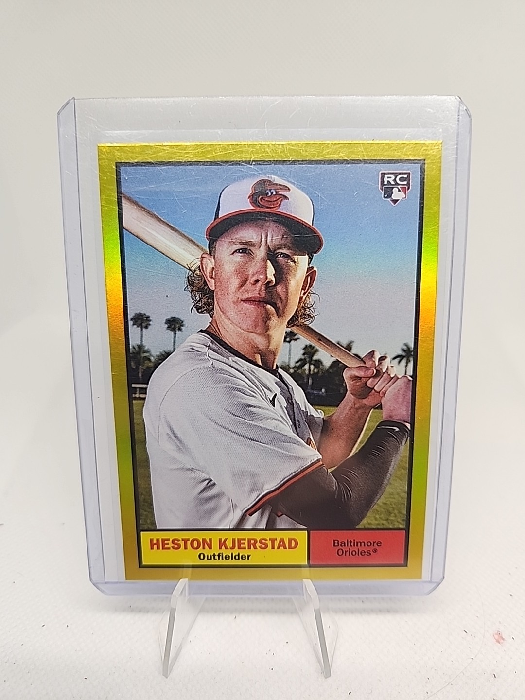 2024 Topps Archives Yellow Foil Rookie Card RC #11 Heston Kjerstad Orioles