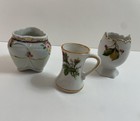 Vintage Japanese Porcelain Miniature Clover-Shaped/Mini Mug & Eggshell Vases — photo 1