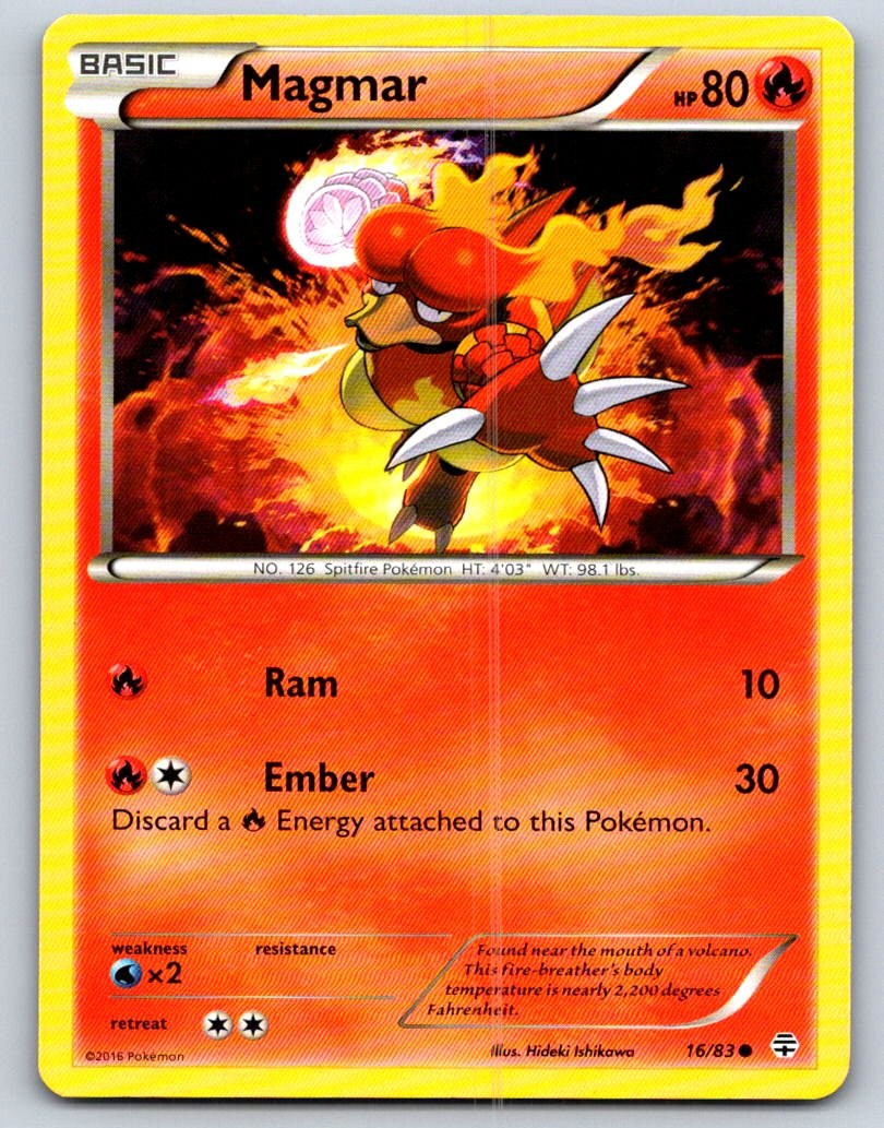 Magmar 16/83 Common Generations Pokemon Near Mint
