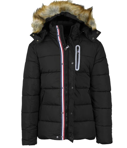 Men's Casual Winter Standard Tech Puffer Jacket with Zipper Closure Chest Pocket video thumbnail
