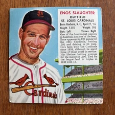 1952 Red Man Tobacco Enos Slaughter St Louis Cardinals VG+ No Tab