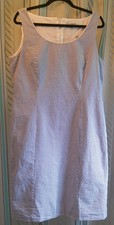 "Tahari" Arthur S Levine Sleeveless Seersucker SHIFT DRESS Woman Sz 14