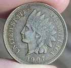 1907 INDIAN HEAD Cent VERY NICE - FULL LIBERTY - 4 DIAMONDS - (HIGH GRADE) e899