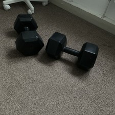 PVC HEX DUMBBELLS DUMBBELL WEIGHT SET HAND WEIGHTS CONCRETE PLASTIC BODY STRONG