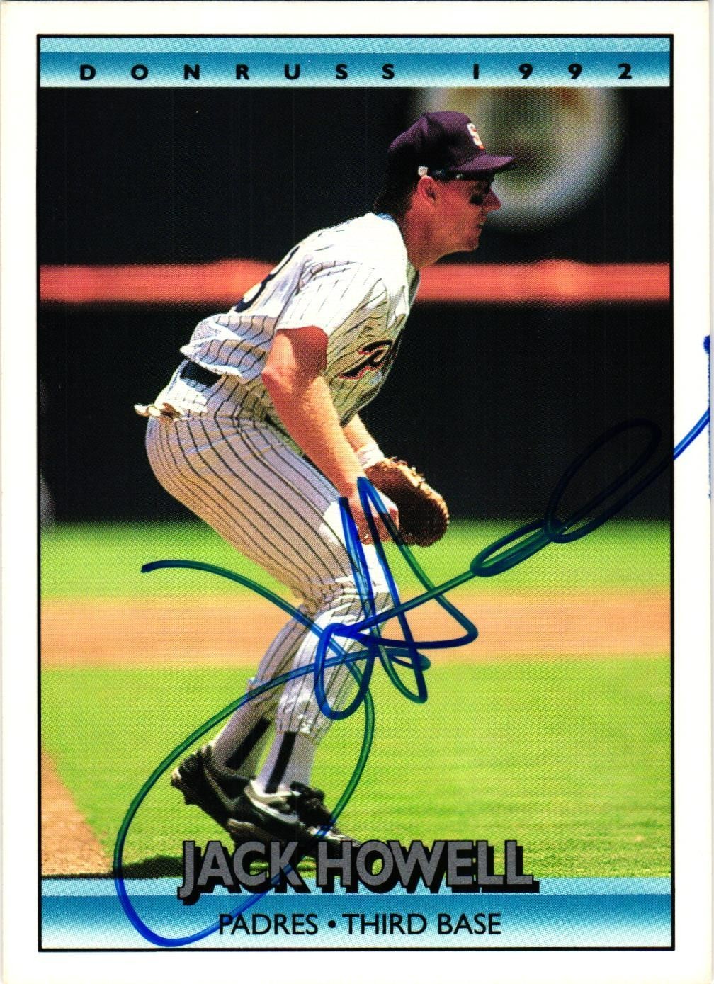 #646 JACK HOWELL Signed 1992 Donruss MLB Baseball Card AUTO PADRES