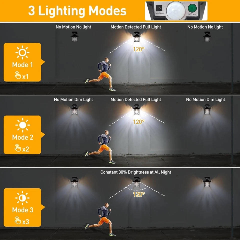 Luz de linterna de pared de energía solar para jardín al aire libre lámpara LED impermeable Foto 4 de 4