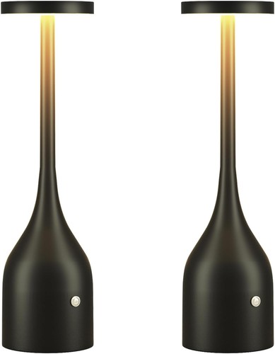 5000mAh Portable LED Table Lamps - Matte Black, USB Rechargeable & Waterproof - Picture 3 of 10