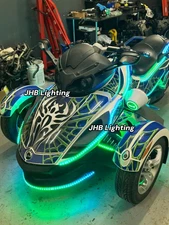 【SALE】 JHB 8PCS 2FT 24"Remote APP Dream CHASING Flow LED Strips Lights Kit