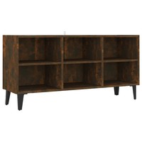 Tv-Schrank Mit Metallbeinen RäUchereiche 103,5X30X50 Cm