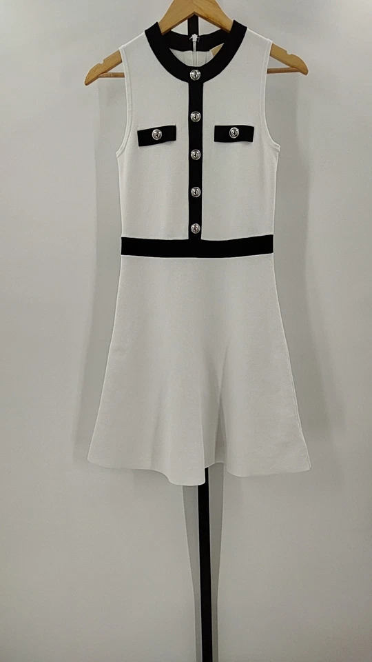 Michael Kors White Basic Sleeved Dress XS/To