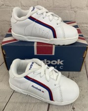Reebok 86-136140 Versa NPC Rayas Niños Zapatos Atléticos Blanco Rojo Real EE. UU. 6.5