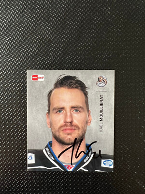 DEL 20/21 Kael Mouillierat #337 Sticker Straubing / Krefeld  *signiert*