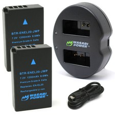 Wasabi Power Battery 2-Pack and Dual Charger for Nikon EN-EL20, EN-EL20a