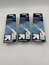 3x Up & Up Premium Anti-Plaque Pro Sonic Brush Head 2Ct Medium Bristle Refills