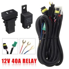 Car H11 Fog Light Wiring Harness Kit Power Relay Wire For Ford Infiniti Lincoln