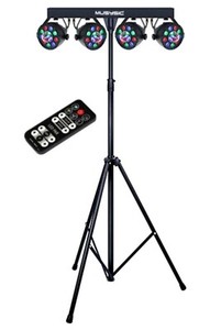 MUSYSIC MU-L31G LED PAR Light 36W RGBW DMX Stage Uplight 8CH Restored Working