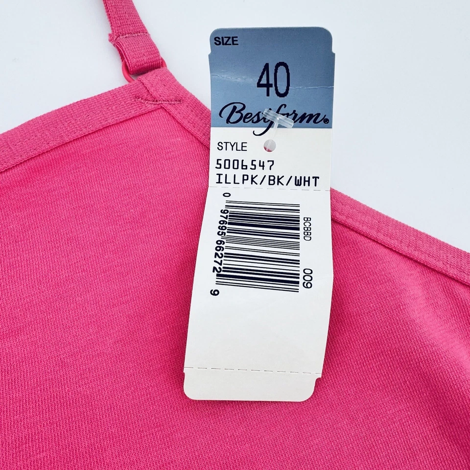 Sujetador bralette Bestform rosa sin forro sin aros algodón suave/spandex talla 40 para mujer Foto 2 de 4