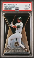 1997 97 Pinnacle Certified Lasting Impressions Mark McGwire PSA 8