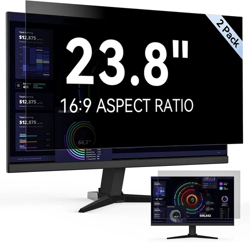 [2-Pack] 23.8 Inch Computer Privacy Screen Filter for 16:9 Widescreen Monitor, R