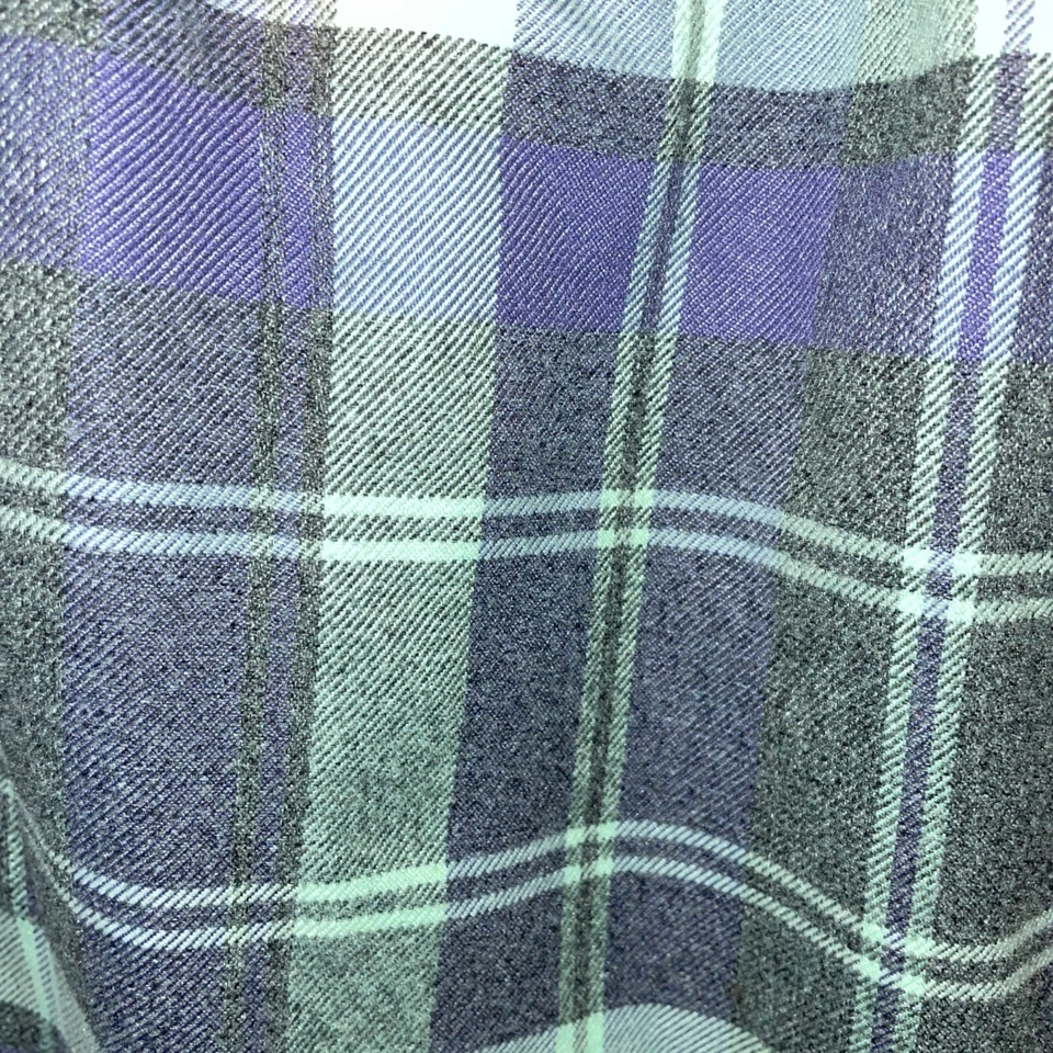 Falda a cuadros Blair XL para mujer con cintura elástica verde púrpura Foto 3 de 4