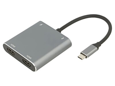 CU450A adapter OTG, USB 3.0 nickel-plated 0.15 m black 5 Gbps silver VCOM