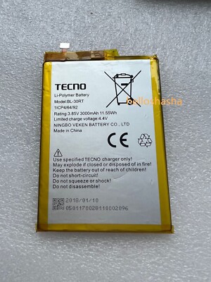 Tecno 3000 Mah Battery Tecno Spark Go Battery BL-29BT Replacement