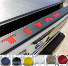 Red Letters For Nissan Titan Tailgate Guard Plastic Inserts 2016 - 2021 Red Letters For Nissan Titan Tailgate Guard Plastic Inserts 2016 - 2021