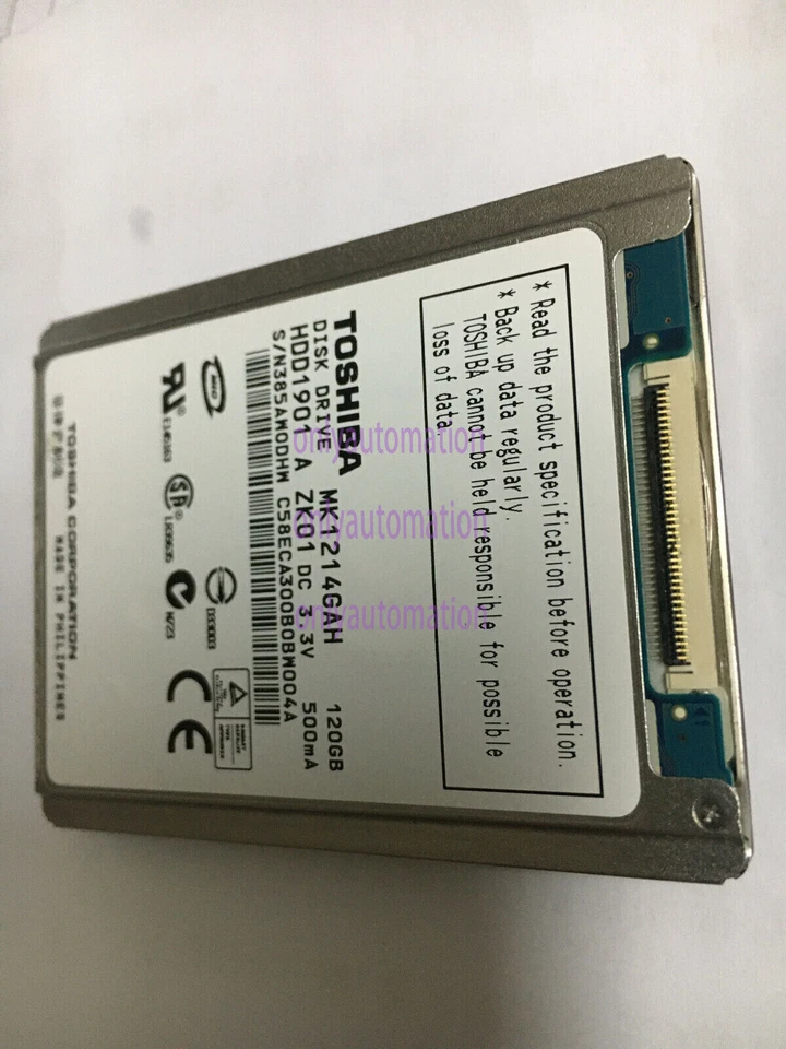 120GB Toshiba MK1214GAH 4200 RPM 1.8" ZIF/CE Hard Drive for Sony SR12E Camera~ - Image 3 of 4