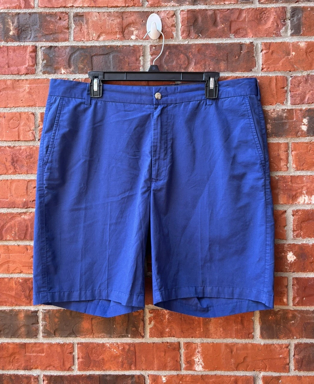 Peter Millar Mens 36 Blue Flat Front Casual Golf Preppy Shorts