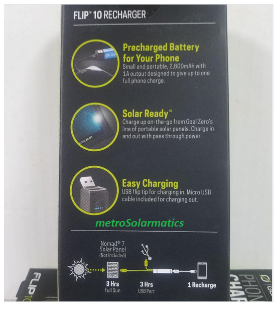 Goal Zero Flip 10 Power Bank Phone Charger #21903