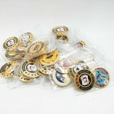 Poker Card Guard PVC Bag Protector Metal Casino Coin Random 10pcs Set Big Sale