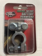 Road Power Top Post Battery Terminal, Chrome, 6 and 12-Volt