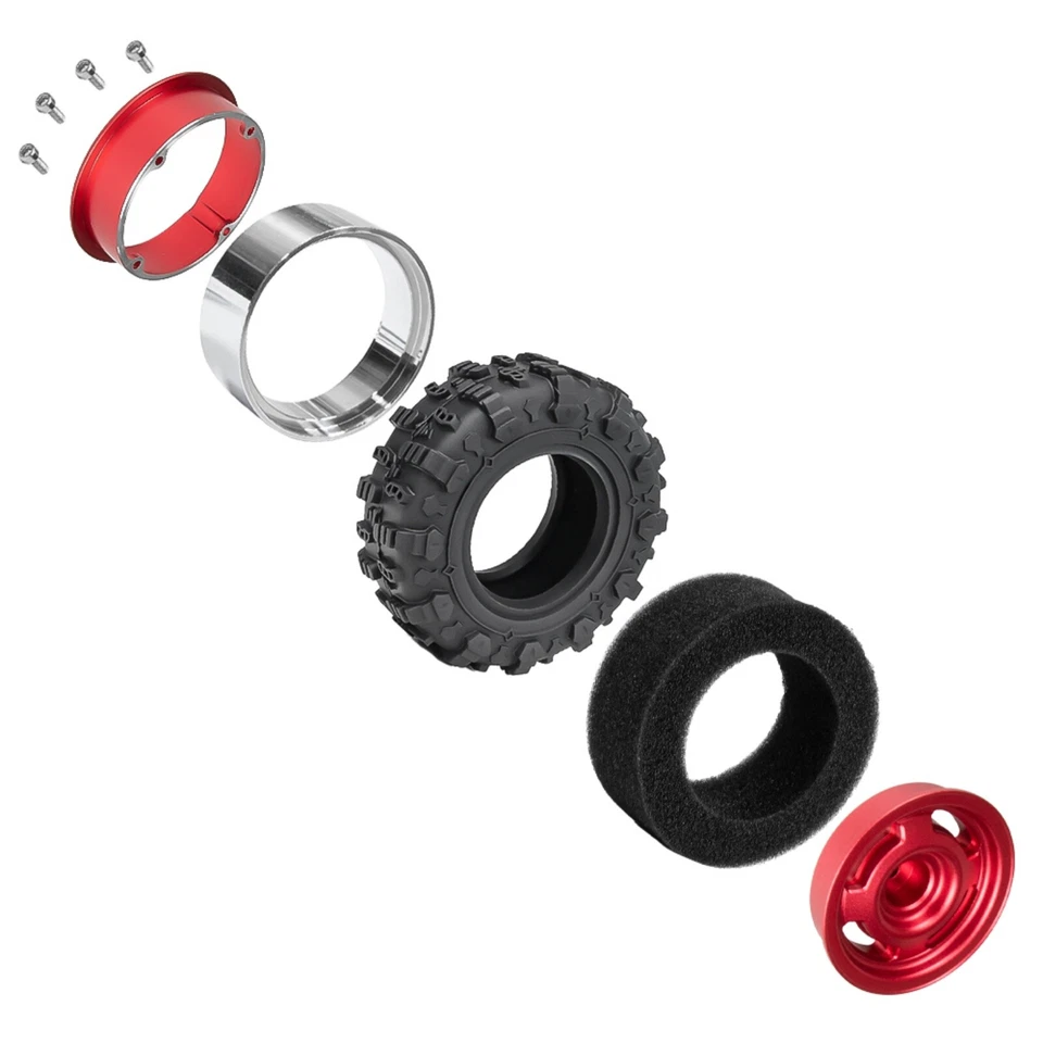 1,3 Zoll Reifen für Traxxas 1/18 TRX4M Land Rover TRX4MT RC Teile (4 Stück) - Bild 3 von 4