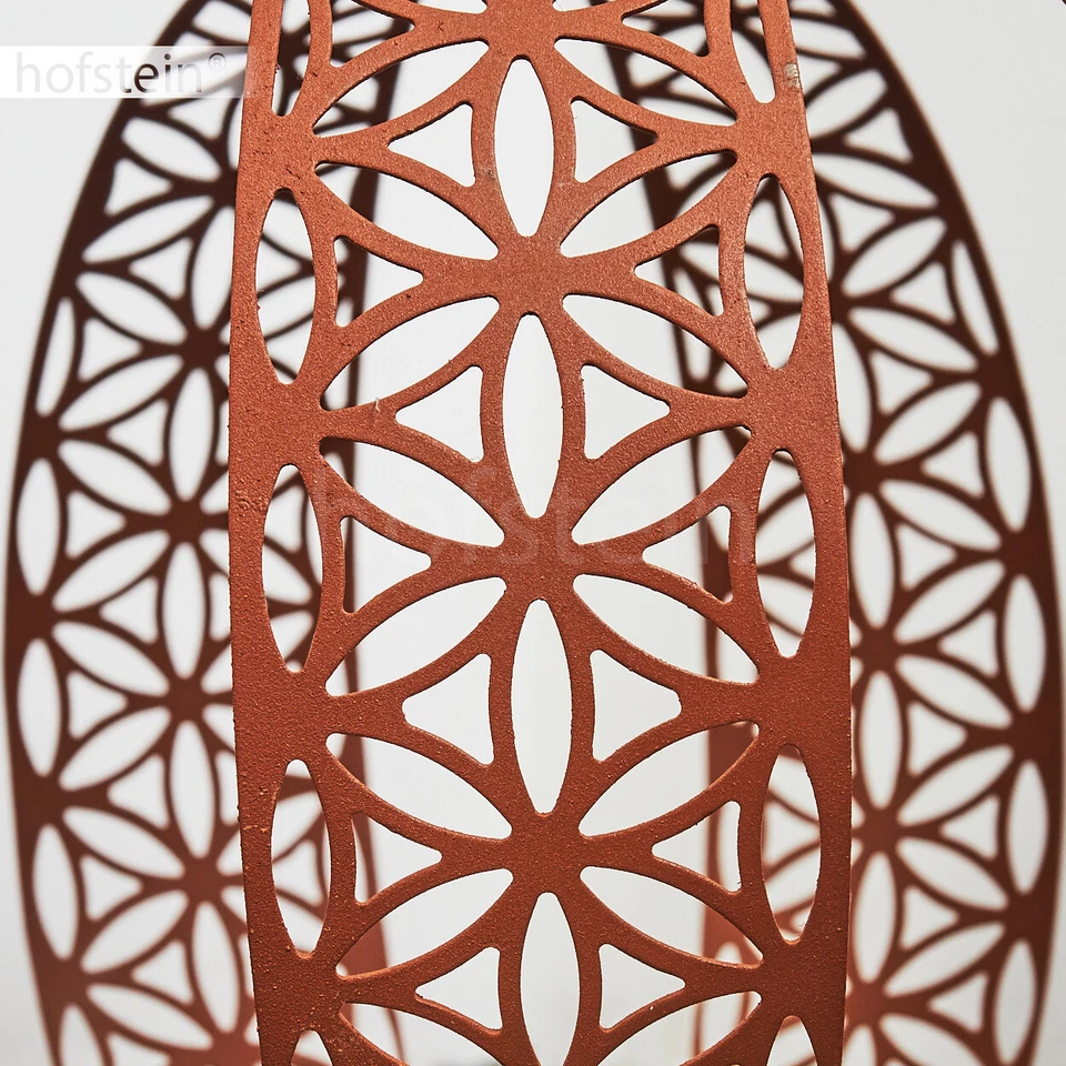 Lampes solaires LED couleur rouille boule extérieure balcon jardin éclairage effet lumineux - Photo 3/4