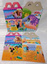MCDONALD'S HAPPY MEAL UNUSED BOXES BARBIE THEMED KIDS VINTAGE RETRO RARE PROMO