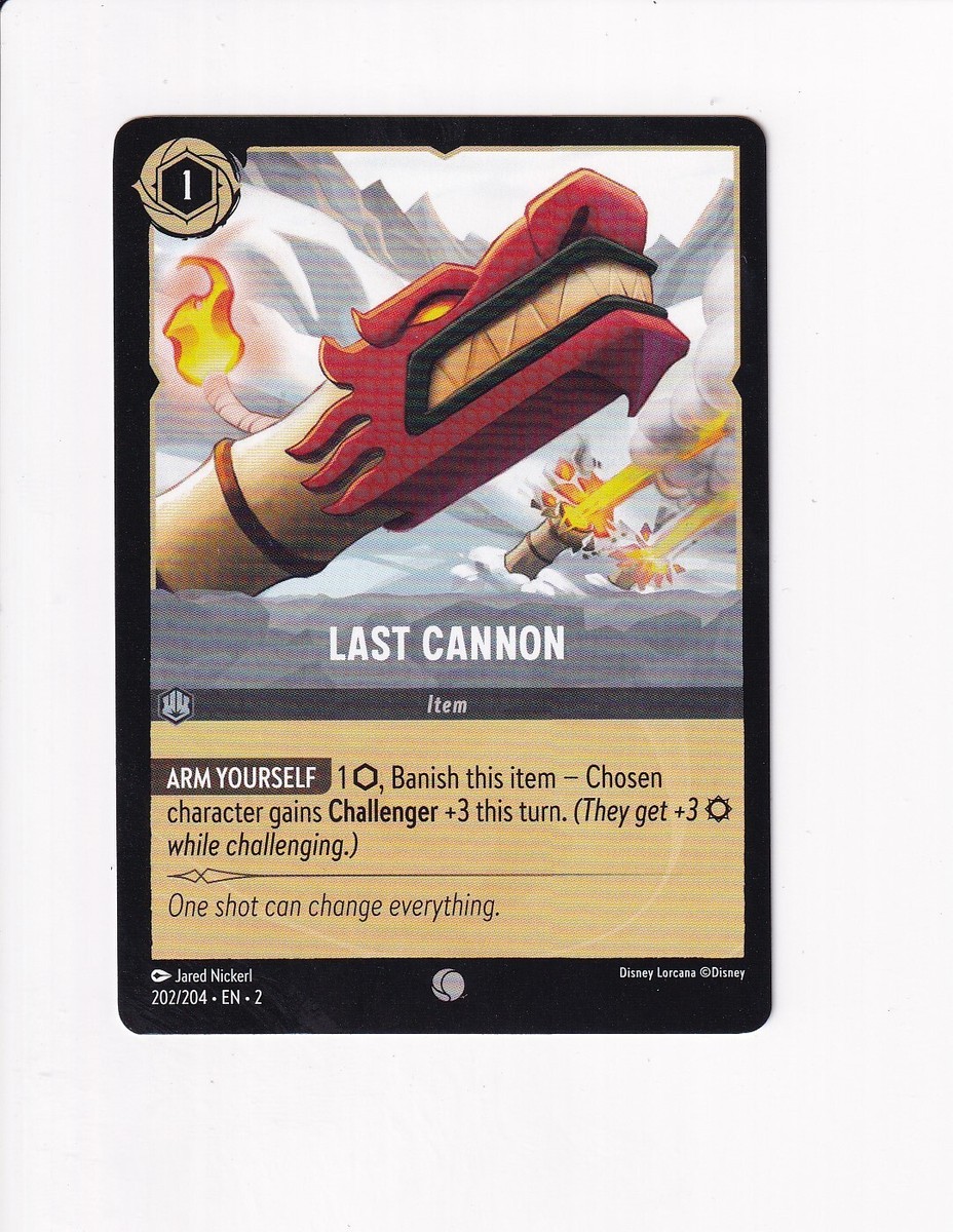 DISNEY LORCANA RISE OF THE FLOODBORN LAST CANNON (#1) | eBay
