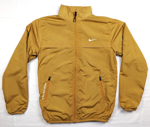 Nike Pro Air Max Windbreaker Jacket Womens Size Large (L) Gold Tan Full Zip RARE - Picture 1 of 8
