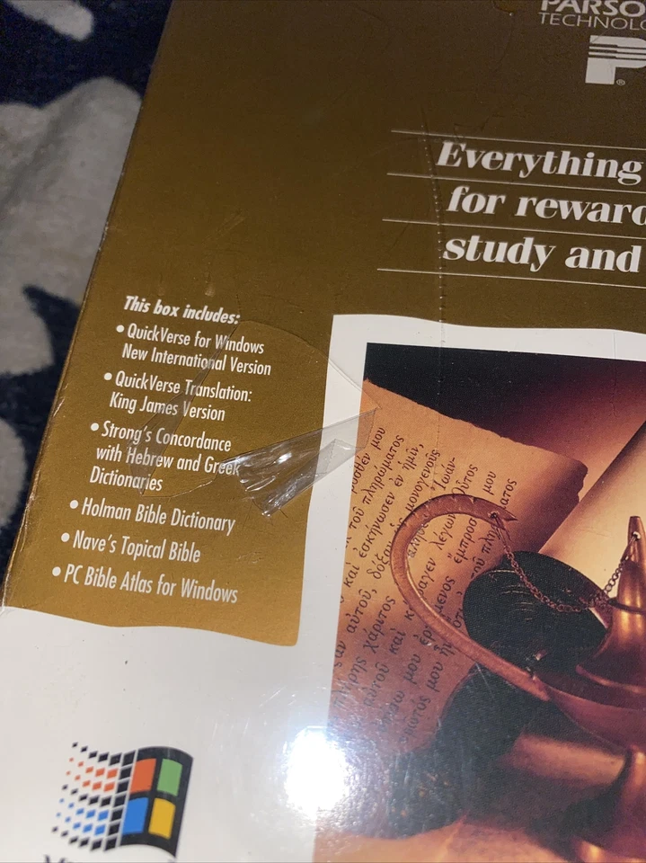 quickverse bible Reference collection Parsons Vtg Windows 90s Sealed In Box - Image 2 of 4