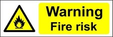 Warning sign Fire risk Safety sign
