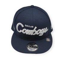 New Era Dallas Cowboys 9Fifty Script Navy Adjustable Snapback Hat Cap
