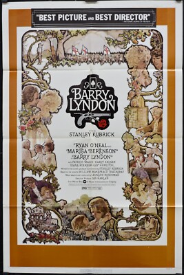 Barry Lyndon 1975 ORIGINAL 27X41 MOVIE POSTER RYAN O'NEAL MARISA BERENSON DRAMA